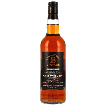 Vorderseite der Whiskyflasche Blair Athol 100 Proof Exceptional Cask Edition #12 17 Jahre 2007/2025