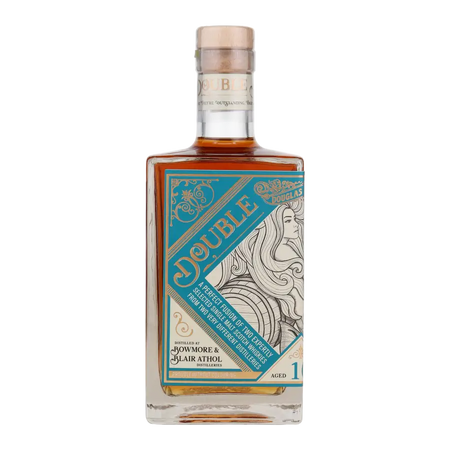Vorderseite Double Barrel Bowmore und Blair Athol 10 Jahre Blended Malt Whisky
