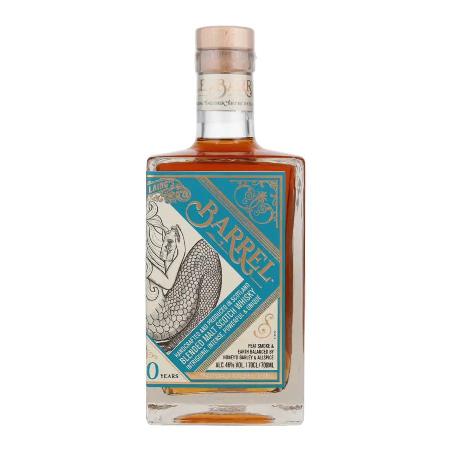 Vorderseite Double Barrel Bowmore und Blair Athol 10 Jahre Blended Malt Whisky