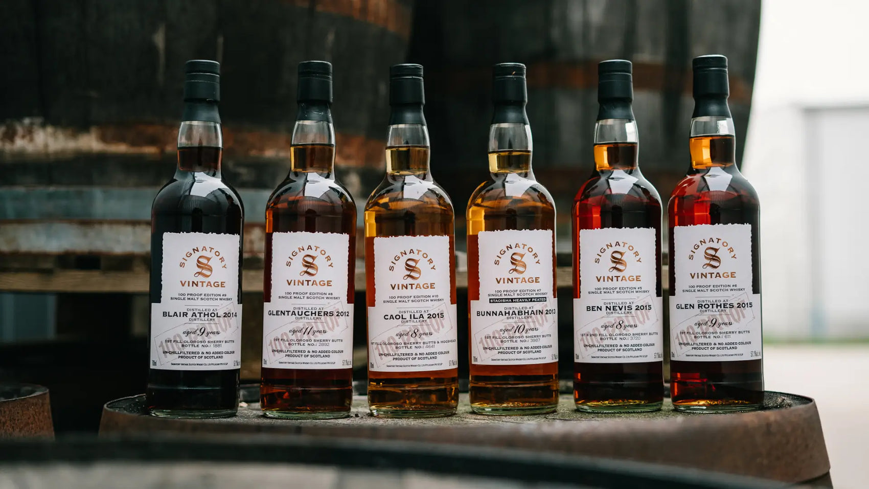 Signatory Vintage 100 Proof Edition Single Malt Whiskys