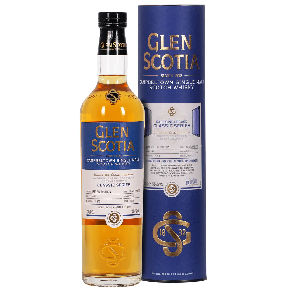 Glen Scotia Classic Series Heavily Peated 2016/2025 Campbeltown Single Malt Scotch Whisky