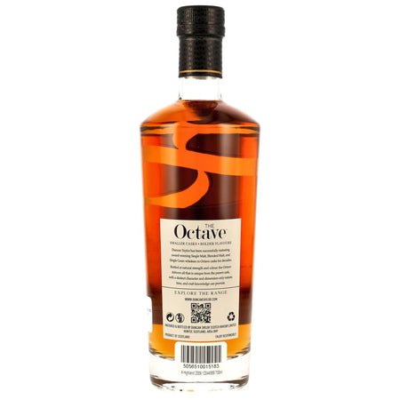Rückseite der Single Malt Whiskyflasche A Highland Distillery Octave 16 Jahre 2009/2025
