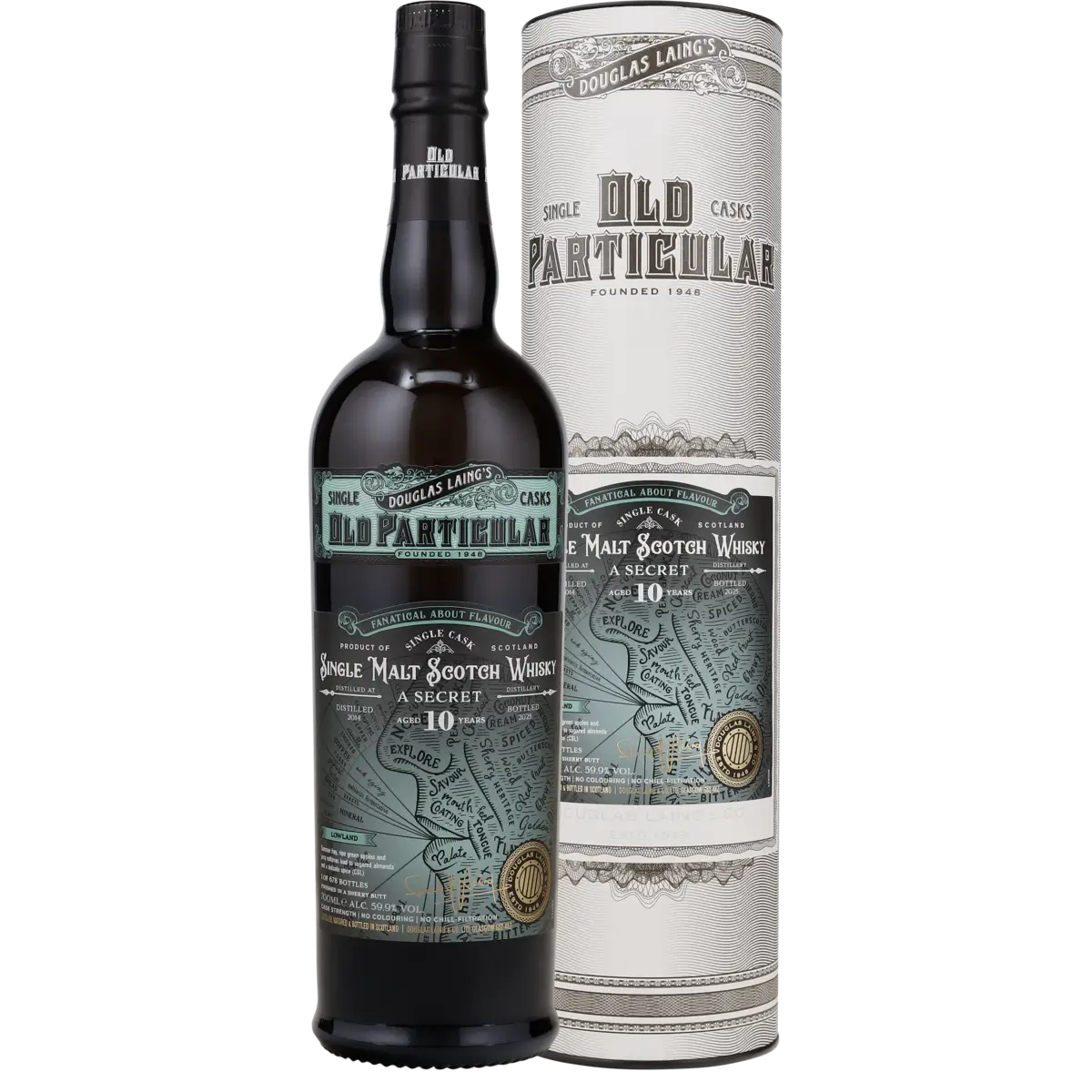 A Secret Lowland Old Particular 10 Jahre 2014/2025 Mystery Malt Whisky