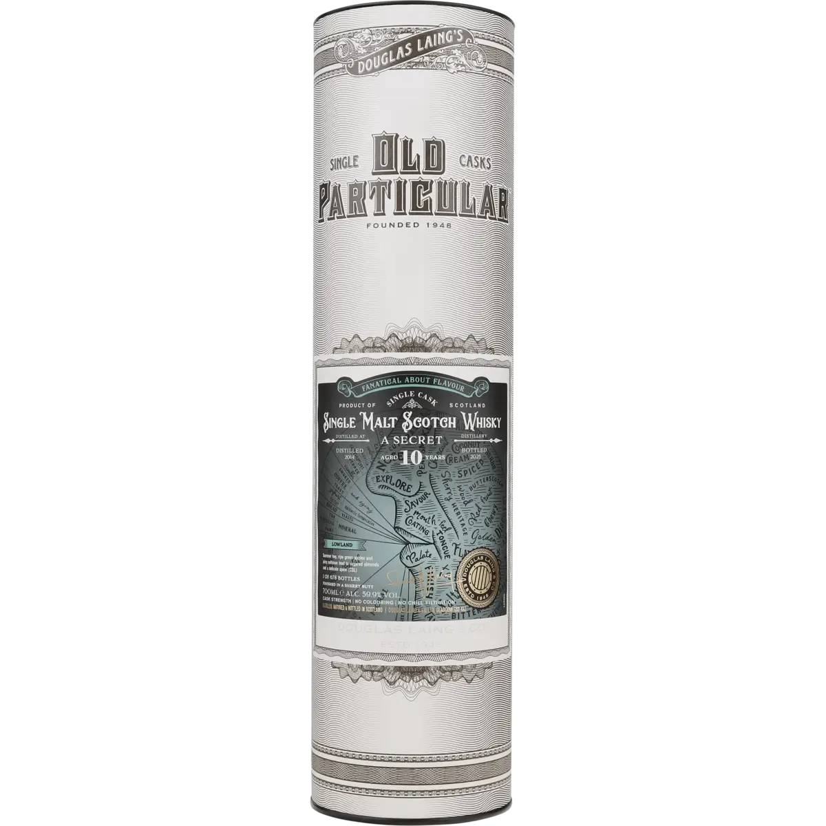 A Secret Lowland Old Particular 10 Jahre 2014/2025 Mystery Malt Whisky