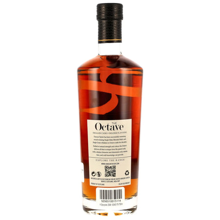 Rückseite der Single Malt Whiskyflasche A Speyside Distillery Octave 16 Jahre 2008/2025