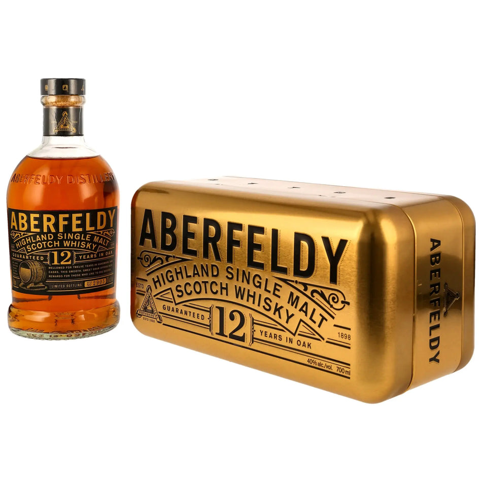 Aberfeldy 12 Jahre in Goldbarren Geschenkverpackung