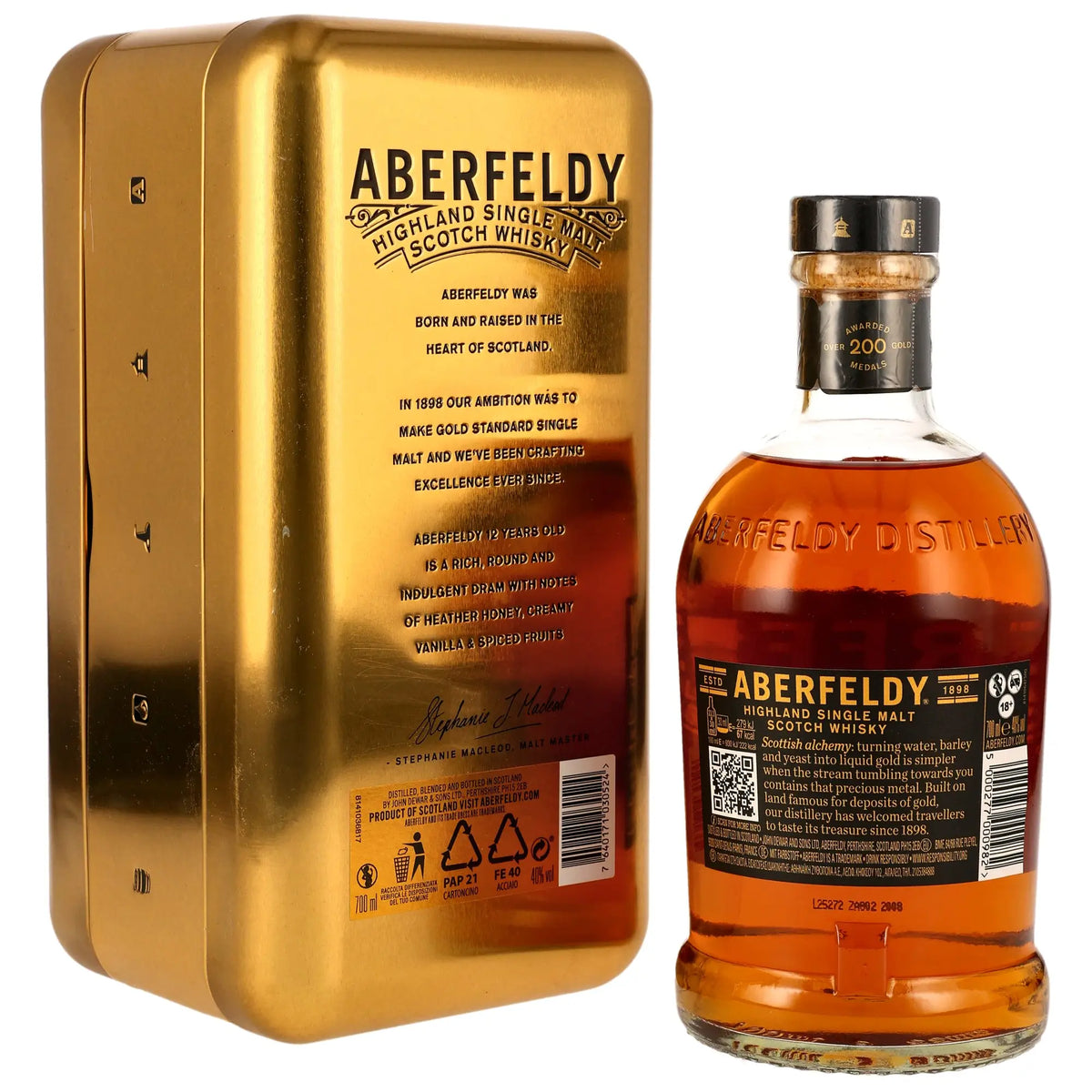 Aberfeldy 12 Jahre in Goldbarren Geschenkverpackung