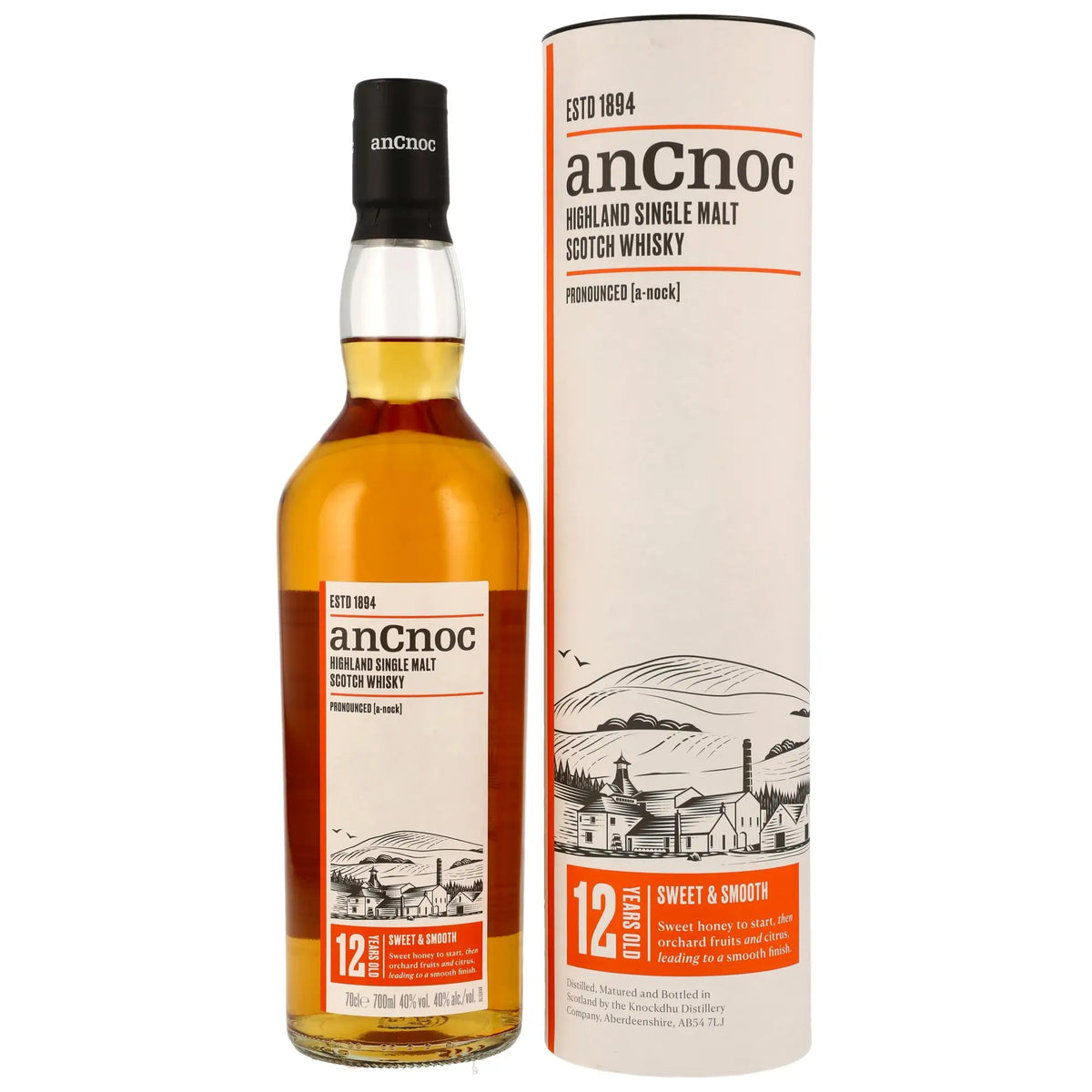 AnCnoc 12 Jahre Speyside Single Malt Scotch Whisky