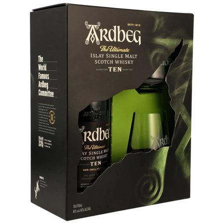 Ardbeg TEN 10 Jahre Geschenkset mit zwei Gläsern