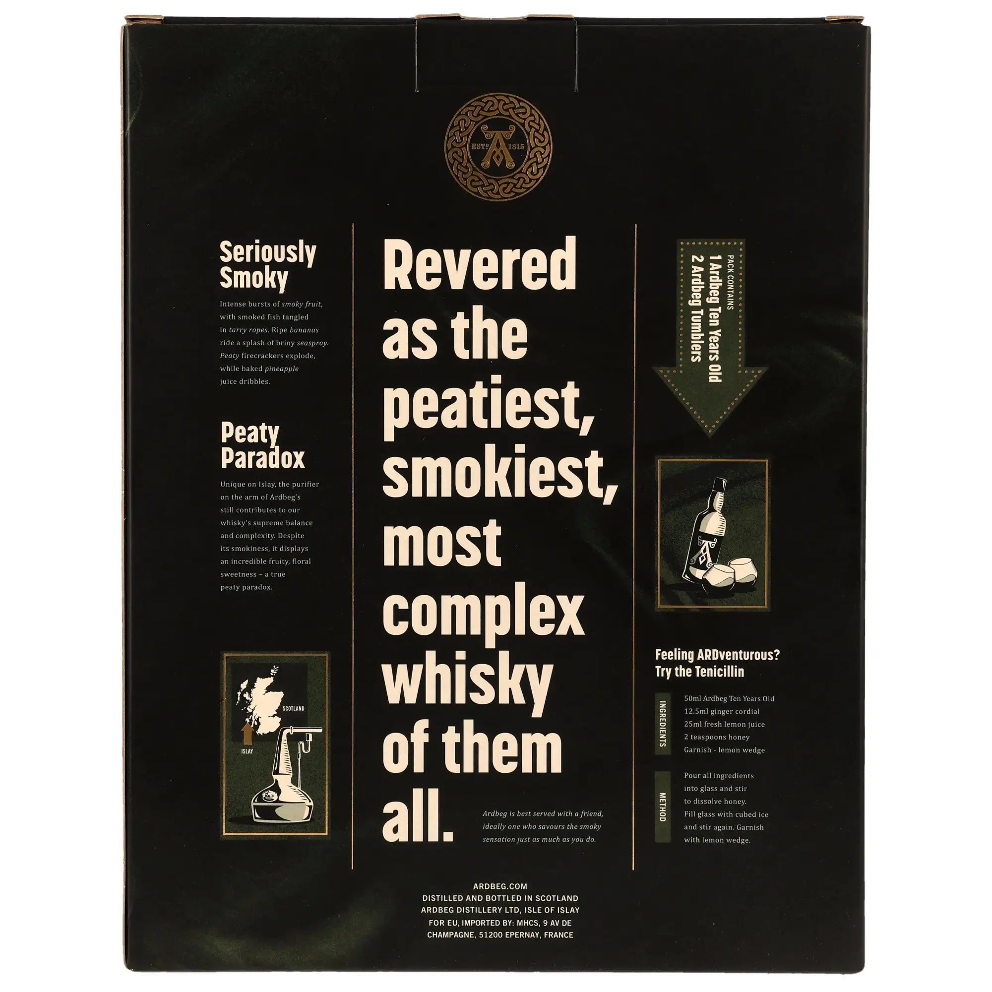 Ardbeg TEN 10 Jahre Geschenkset mit zwei Gläsern