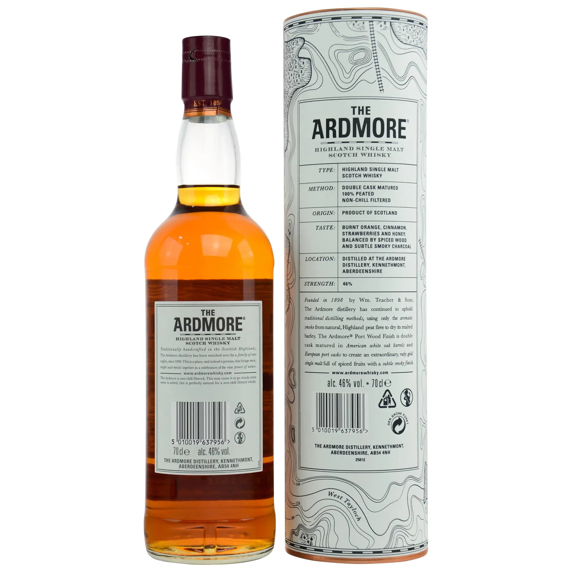 Ardmore 12 Jahre Port Wood Finish Highland Single Malt Scotch Whisky