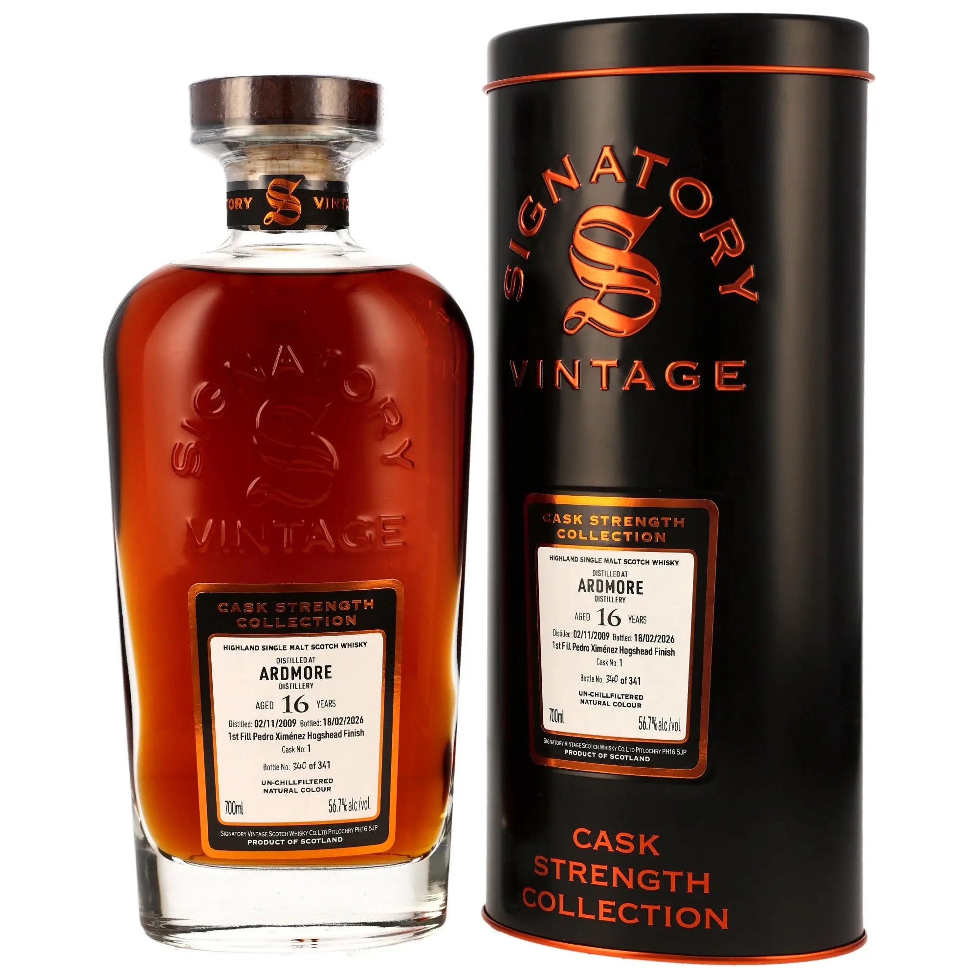 Ardmore Cask Strength 16 Jahre 2009/2026 Whisky von Signatory Vintage