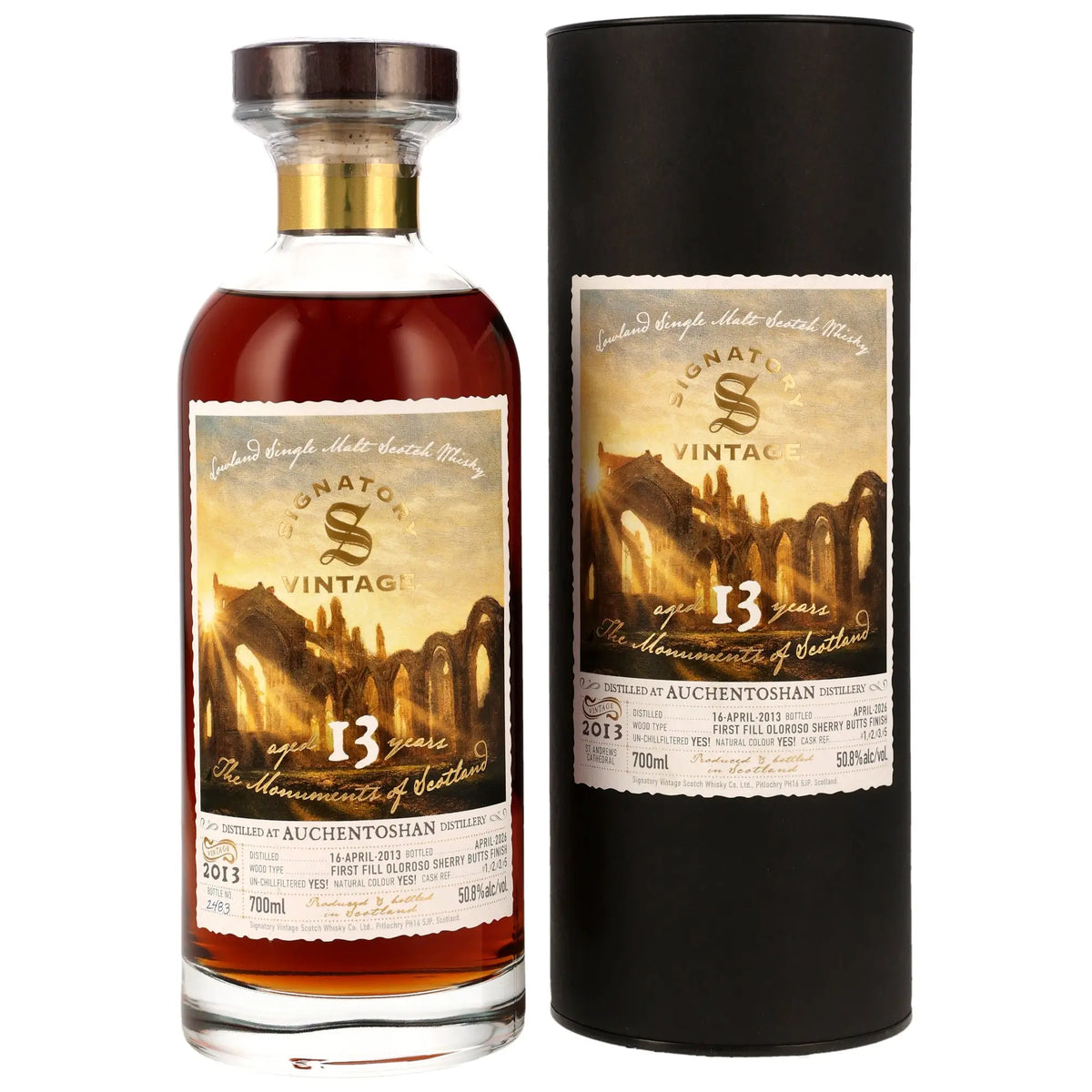 Auchentoshan Monuments of Scotland 13 Jahre 2013/2026 Whisky von Signatory Vintage