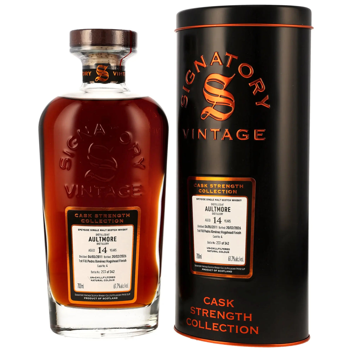 Aultmore Cask Strength 14 Jahre 2011/2026 Whisky von Signatory Vintage