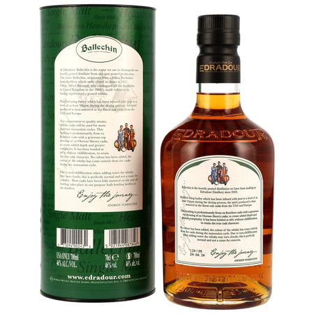 Rückseite Ballechin Single Malt Whisky mit grüner Verpackung