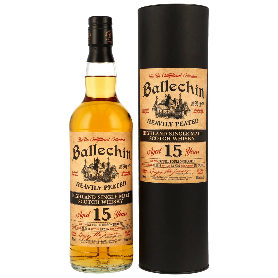 Ballechin Un-Chillfiltered 15 Jahre 2010/2026 Whisky von Signatory Vintae