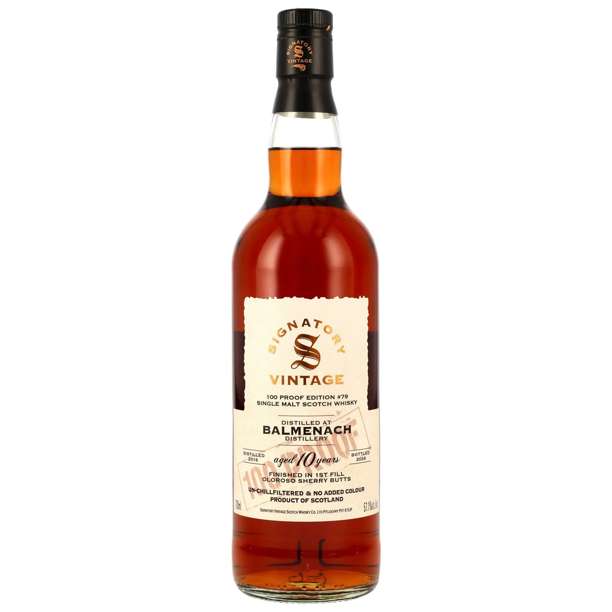 Balmenach 100 Proof Edition #79 10 Jahre 2016/2026 Speyside Whisky von Signatory Vintage