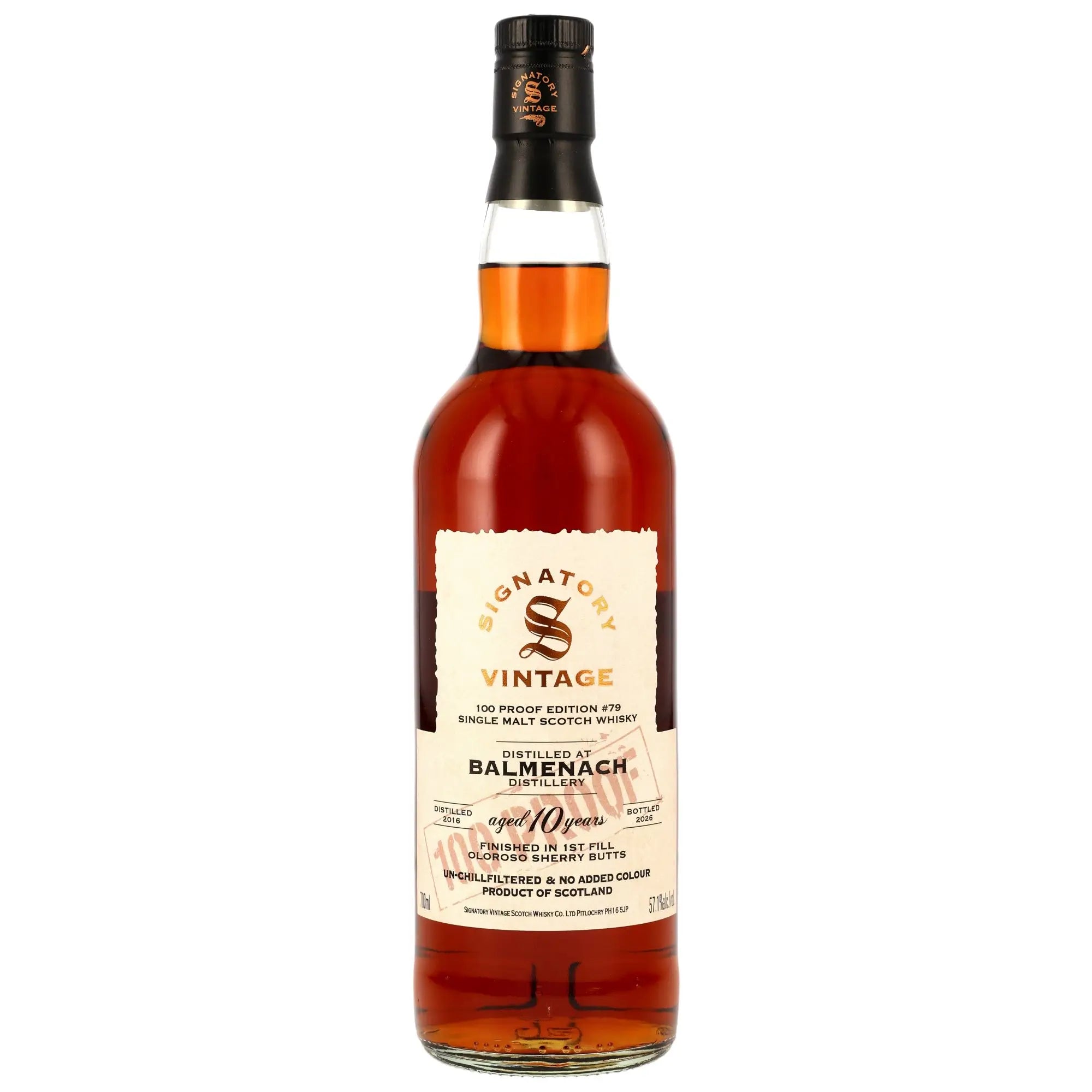 Balmenach 100 Proof Edition #79 10 Jahre 2016/2026 Speyside Whisky von Signatory Vintage