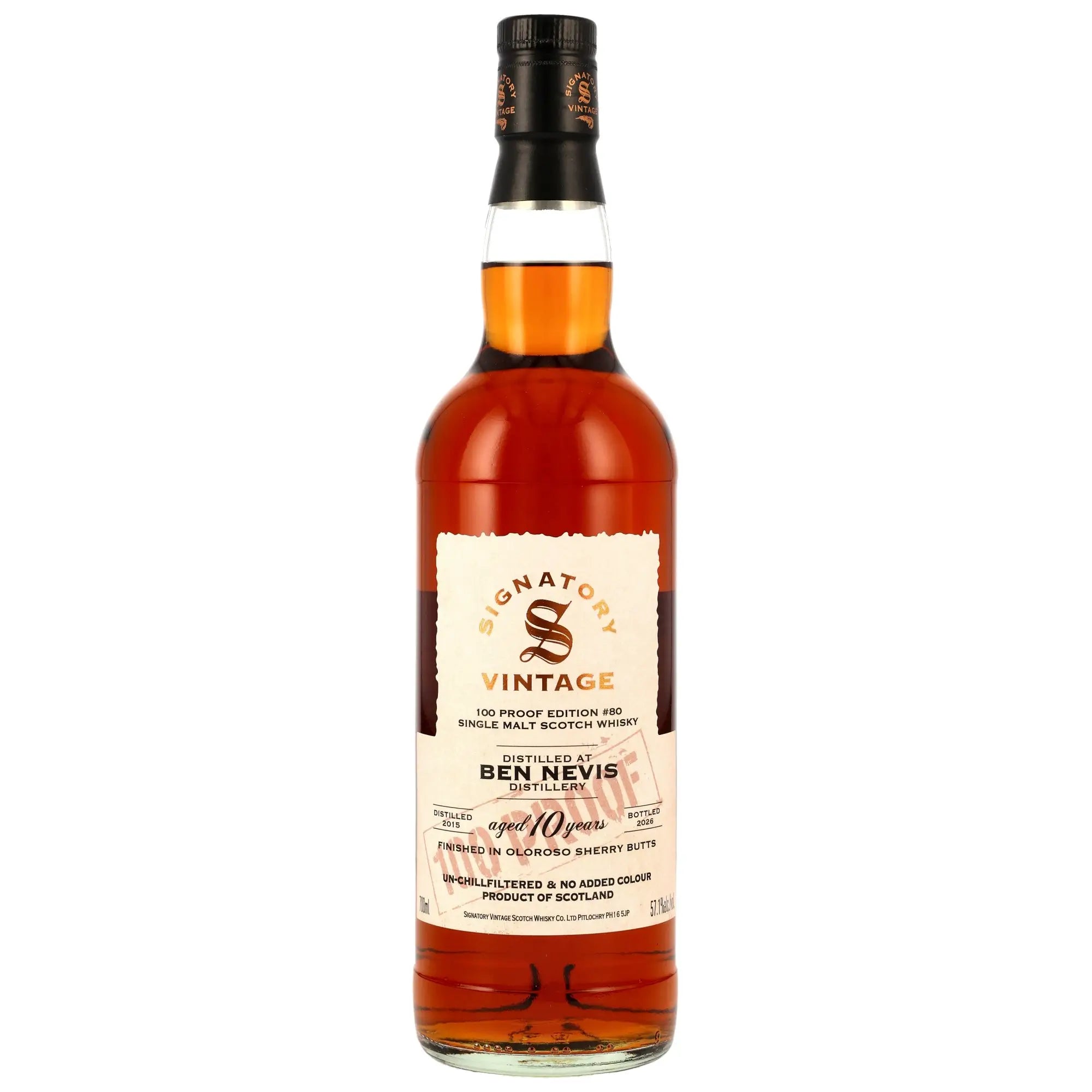 Ben Nevis 100 Proof Edition #80 10 Jahre 2015/2026 Highland Whisky von Signatory Vintage