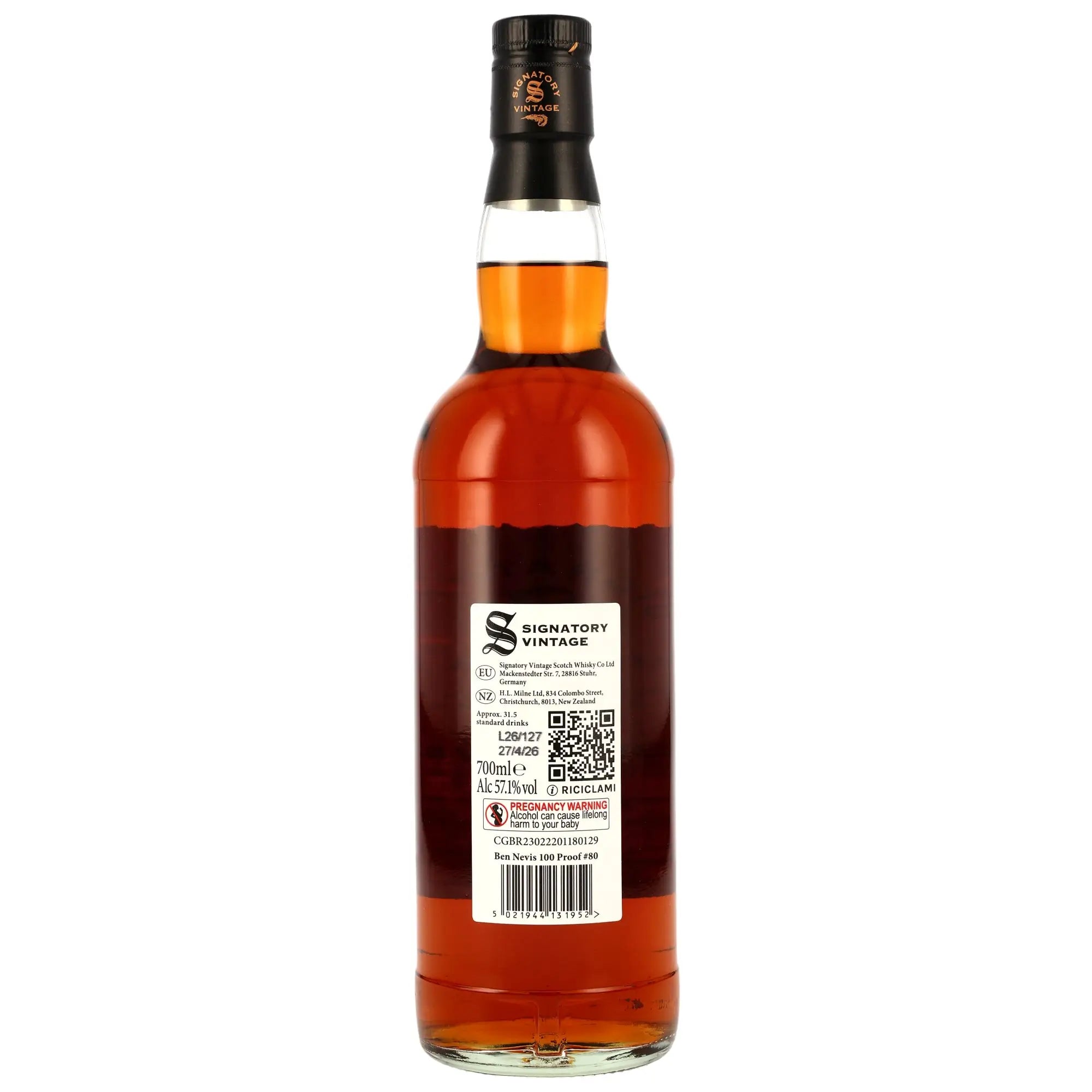 Ben Nevis 100 Proof Edition #80 10 Jahre 2015/2026 Highland Whisky von Signatory Vintage