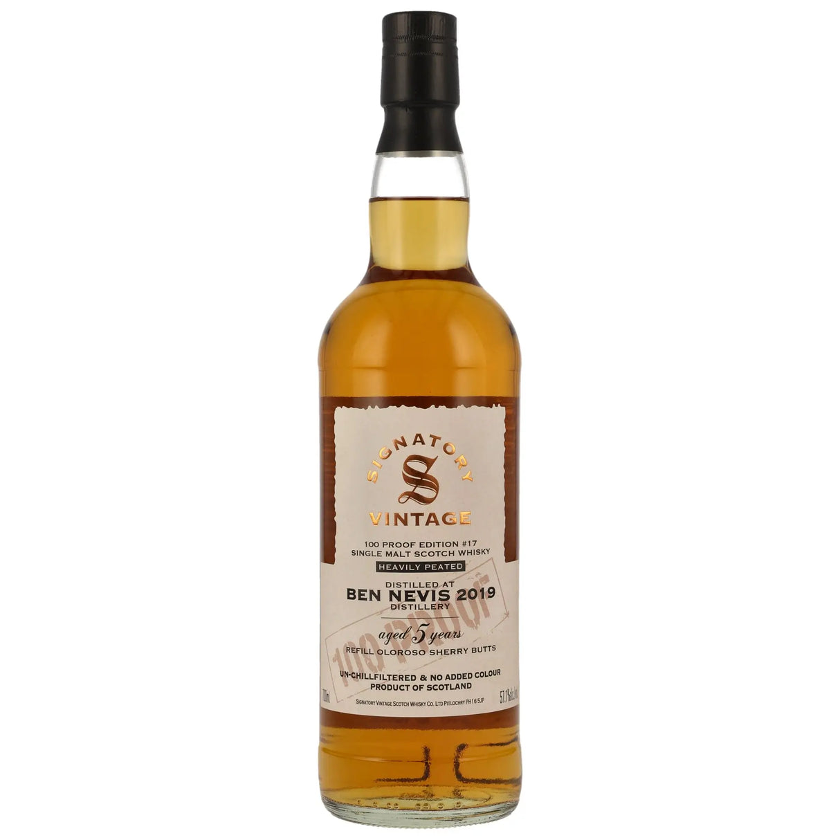 Ben Nevis Heavily Peated 100 Proof Edition #17 5 Jahre 2019/2024 Highland Single Malt Scotch Whisky