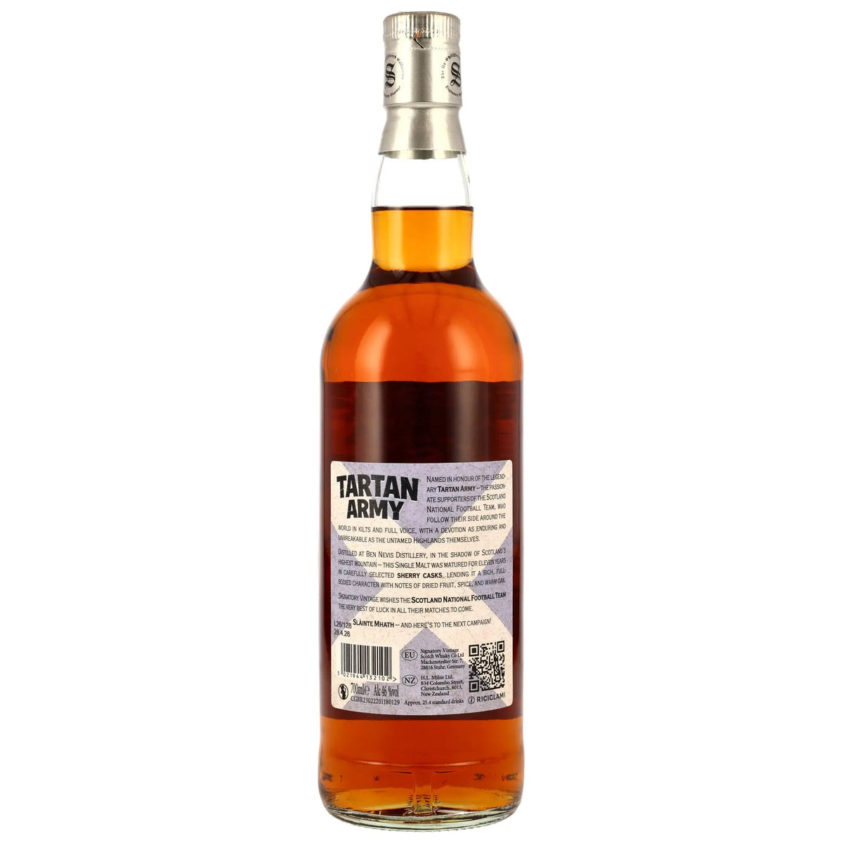 Ben Nevis Tartan Army 11 Jahre Highland Single Malt Scotch Whisky