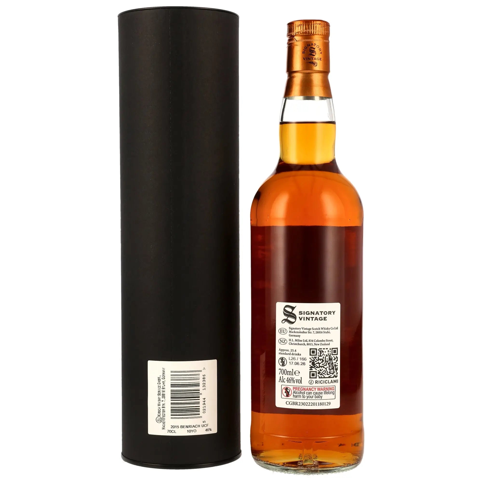 Benriach Un-Chillfiltered 10 Jahre 2015/2026 Whisky von Signatory Vintage