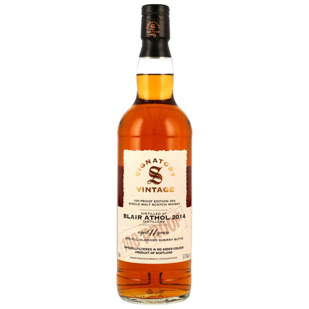 Vorderseite der Whiskylasche Blair Athol 100 Proof Edition #64 11 Jahre 2014/2025