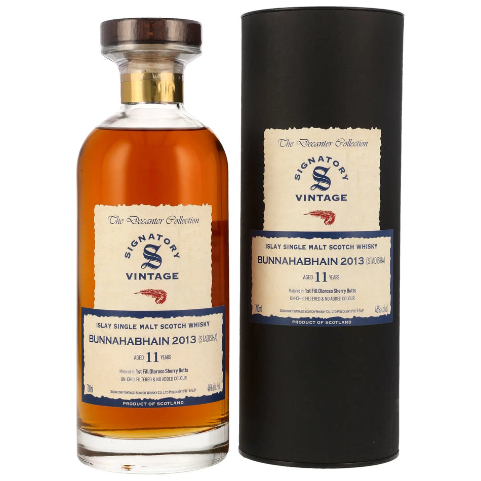 Bunnahabhain Staoisha Decanter 11 Jahre 2013/2024 Islay Single Malt Scotch Whisky
