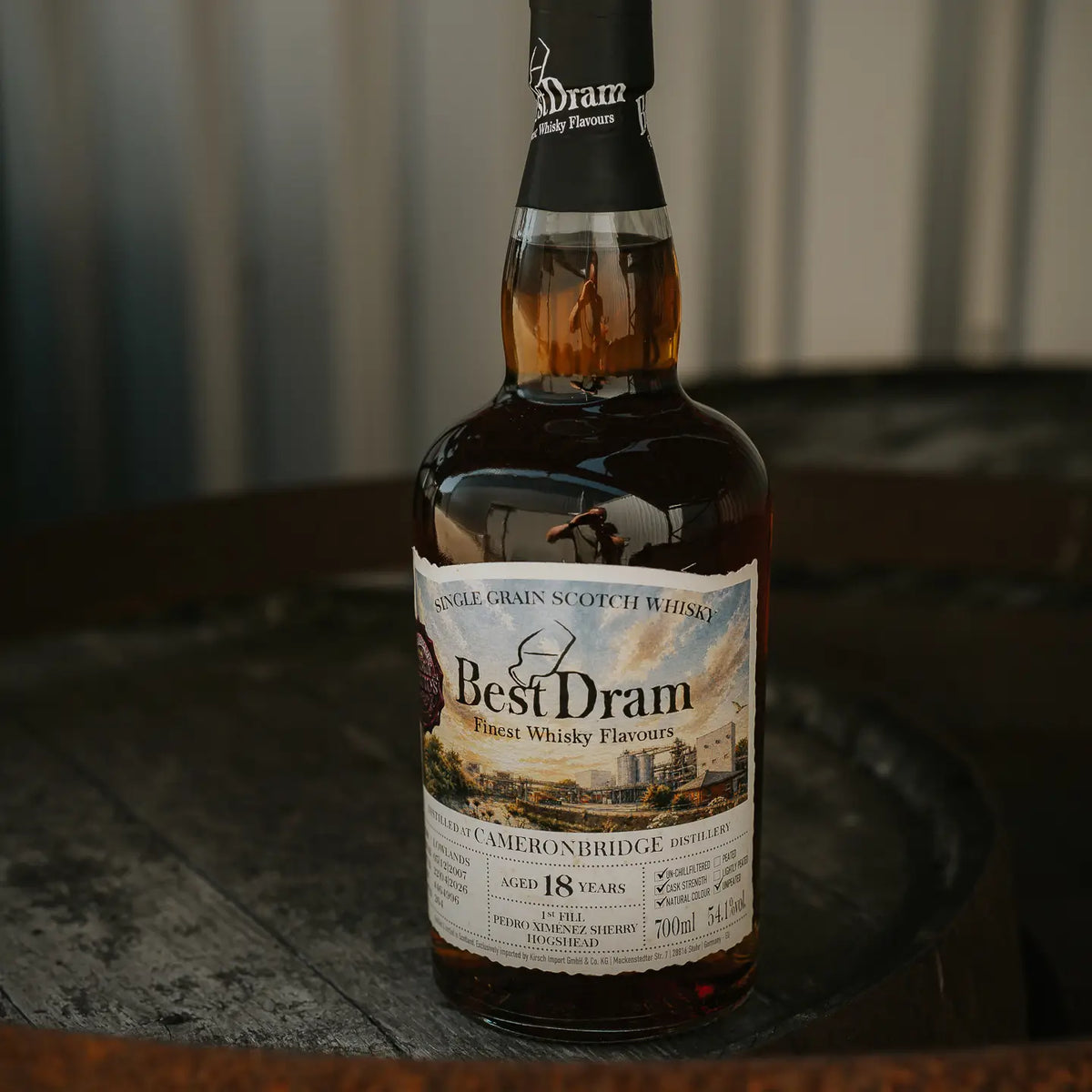 Cameronbridge Best Dram 18 Jahre 2007/2026 Lowland Single Grain Whisky von Whisky Druid