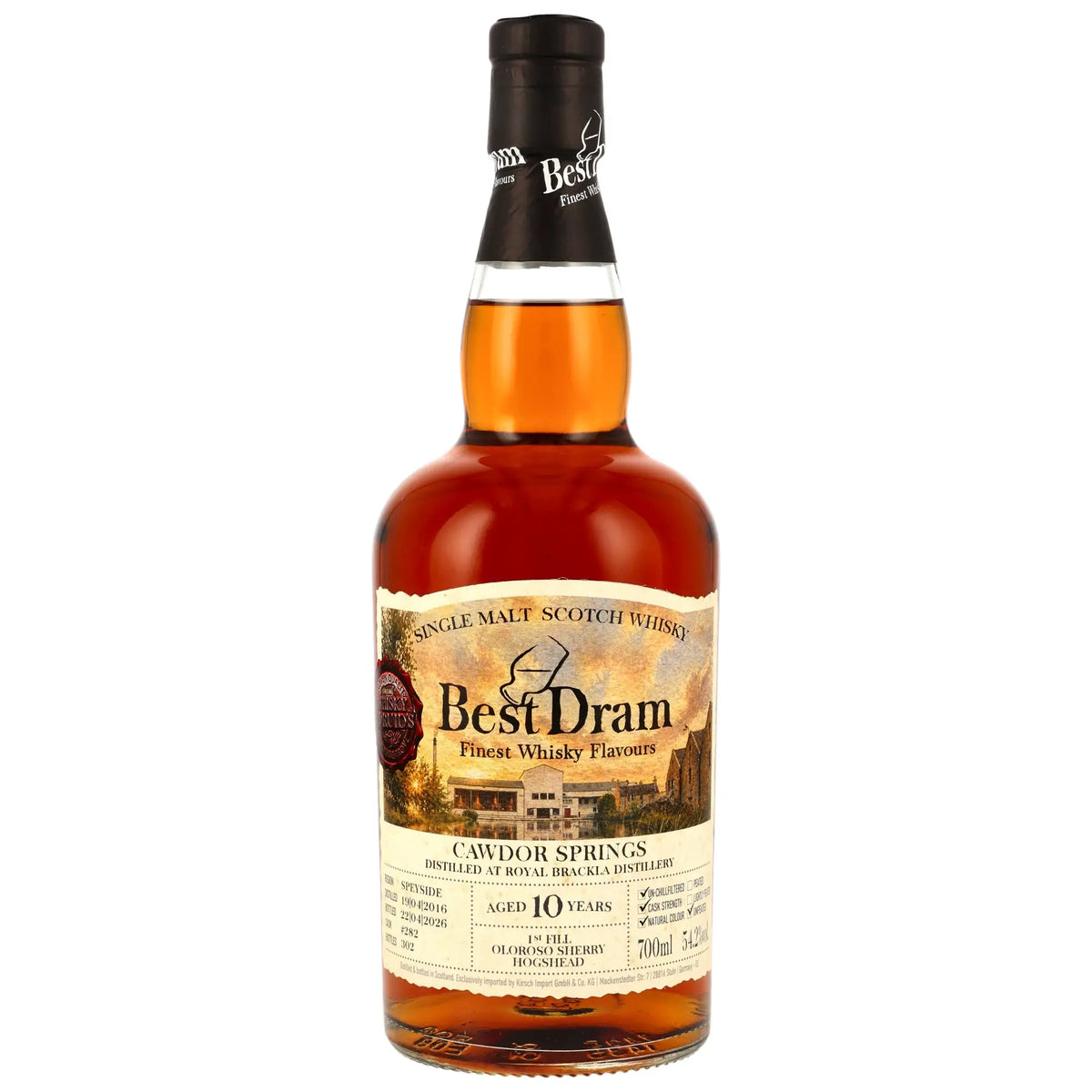 Cawdor Springs (Royal Brackla) 10 Jahre 2016/2026 Highland Whisky von Whisky Druid
