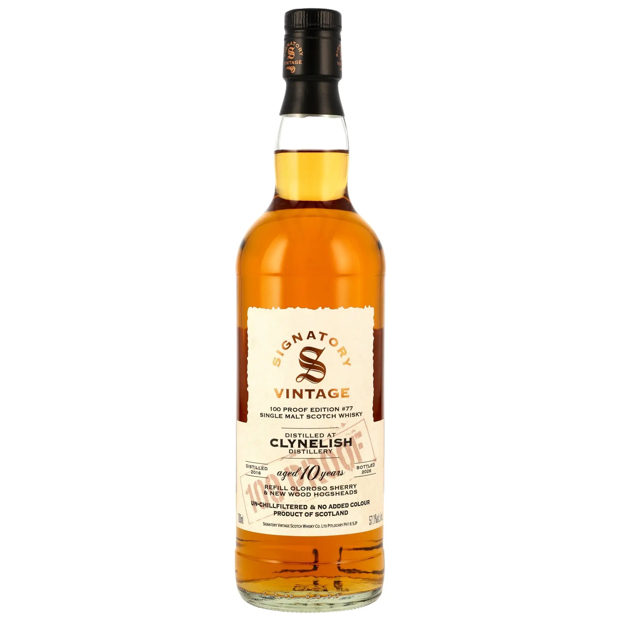 Clynelish 100 Proof Edition #77 10 Jahre 2016/2026 von Signatory Vintage
