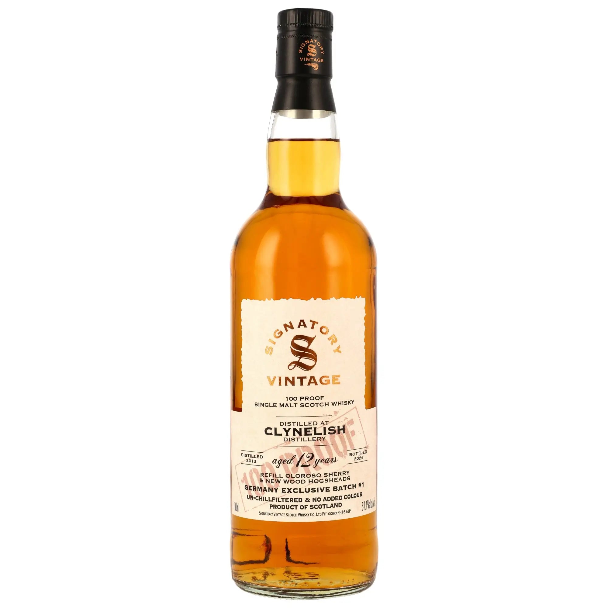 Clynelish 100 Proof Germany Exklusive #1 12 Jahre 2013/2026 Whisky von Signatory Vintage