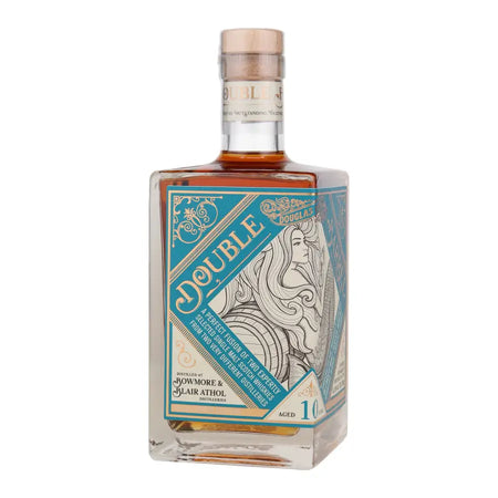 Vorderseite Double Barrel Bowmore und Blair Athol 10 Jahre Blended Malt Whisky
