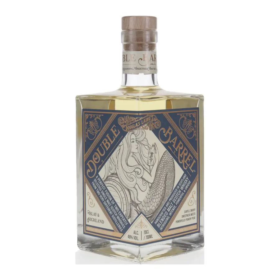 Vorderseite der Blended Malt Whiskyflasche Double Barrel Islay und Highland