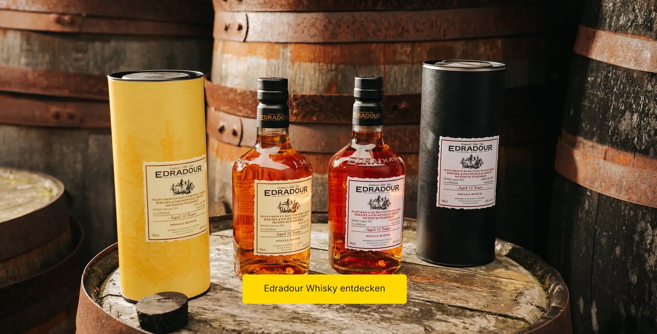 Edradour Whisky mit Weinfass