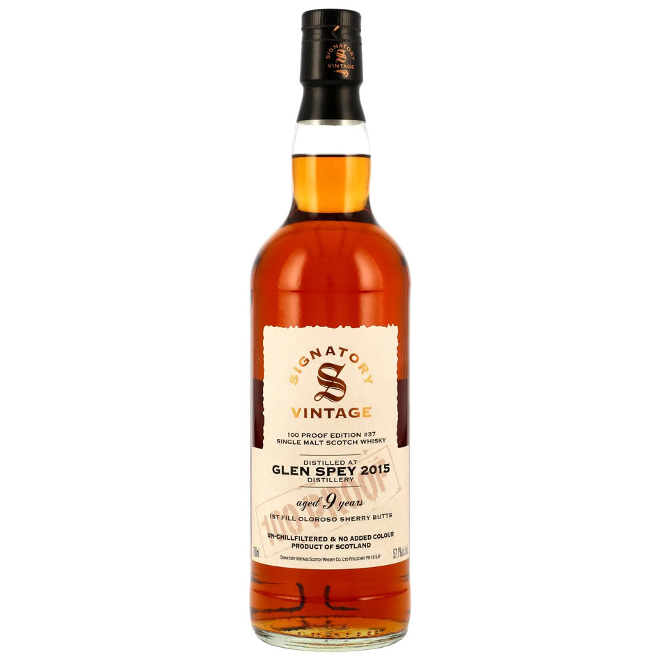 Glen Spey 100 Proof Edition #37 9 Jahre 2015/2025 Speyside Single Malt Scotch Whisky