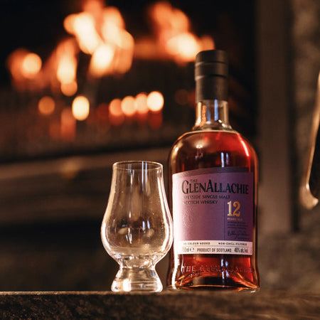 GlenAllachie 12 Jahre Speyside Single Malt Scotch Whisky mit Glas
