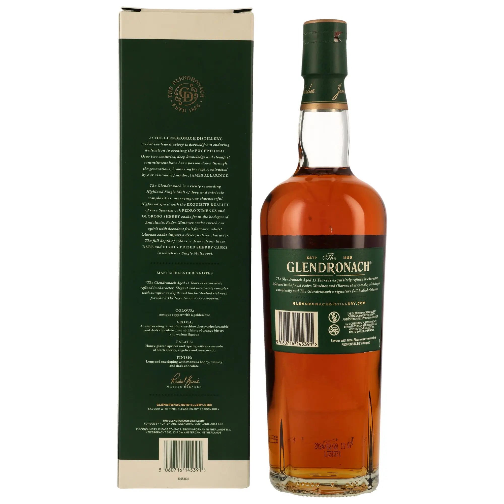 Glendronach Sherry Cask Matured 15 Jahre Highland Single Malt Scotch Whisky