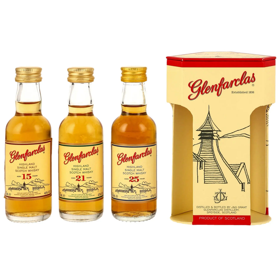 Glenfarclas Miniatursortiment 15/21/25 Single Malt Whiskys