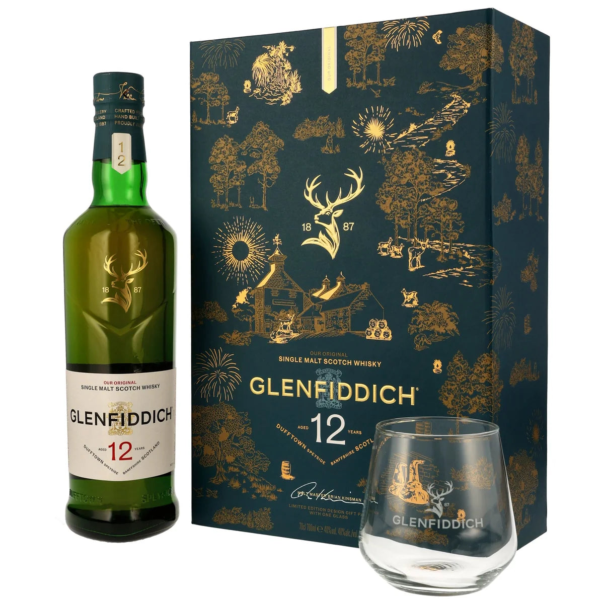 Glenfiddich 12 Jahre Limited Design Edition 2026 mit Tumbler Glas Single Malt Scotch Whisky