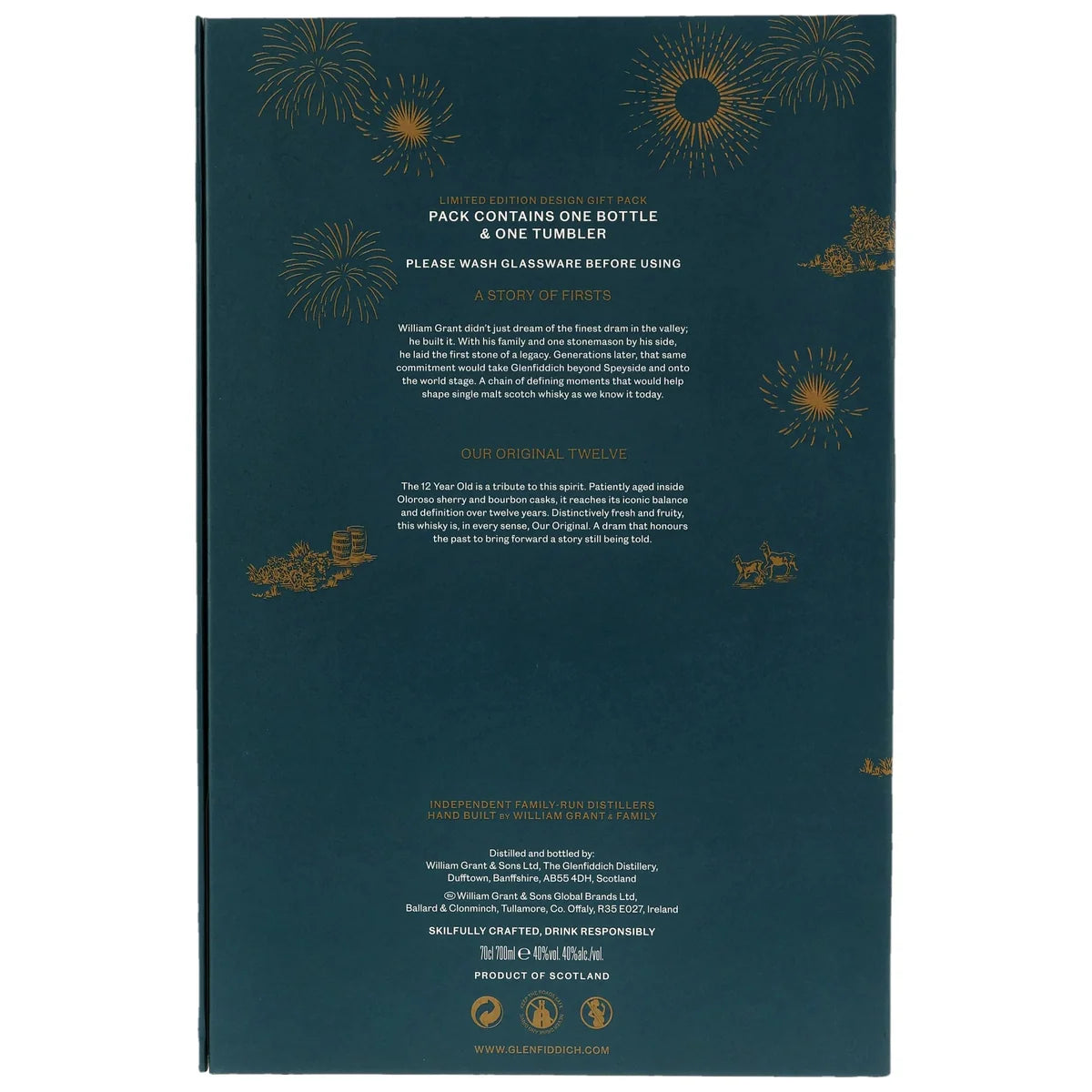 Glenfiddich 12 Jahre Limited Design Edition 2026 mit Tumbler Glas Single Malt Scotch Whisky