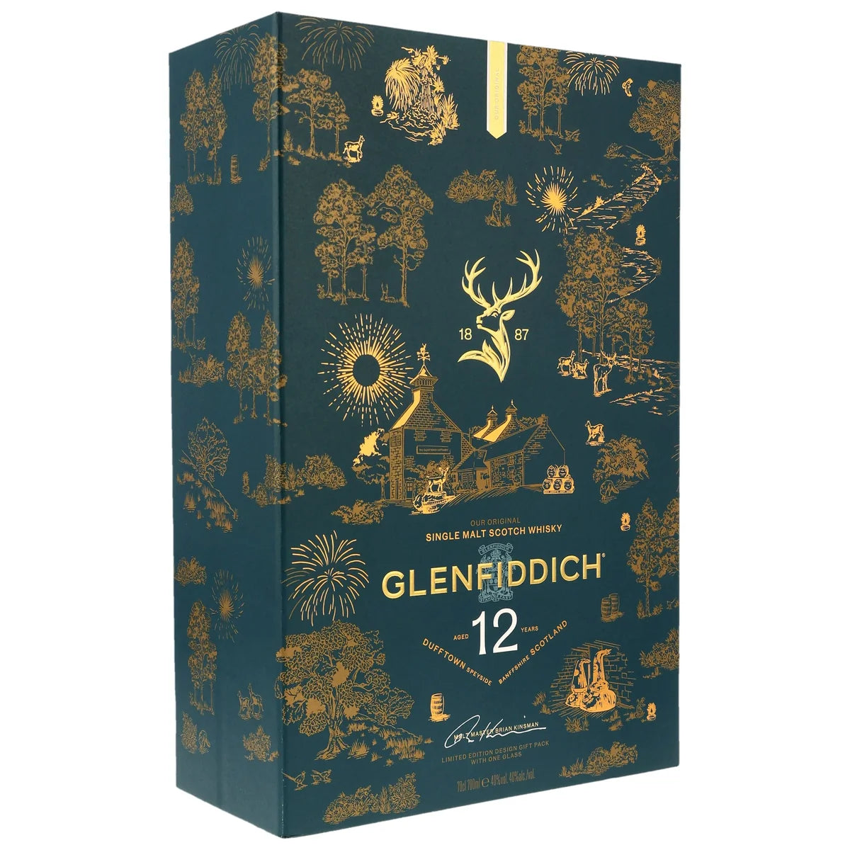 Glenfiddich 12 Jahre Limited Design Edition 2026 mit Tumbler Glas Single Malt Scotch Whisky