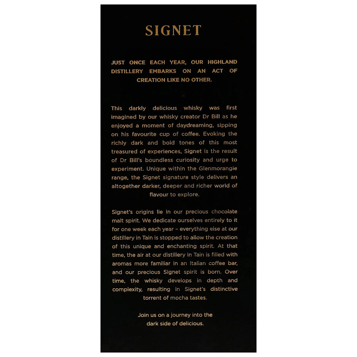 Glenmorangie Signet Highland Single Mal Scotch Whisky