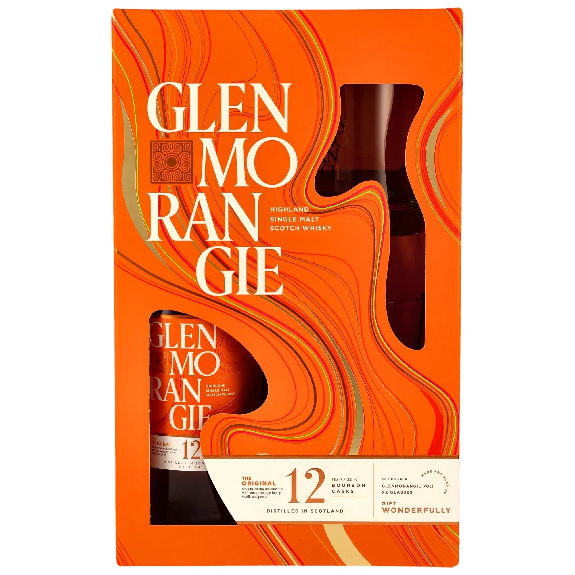 Glenmorangie The Original 12 Jahre mit 2 Glenmorangie Gläsern