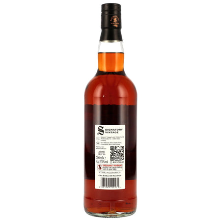 Rückseite der Single Malt Whiskyflasche Glenrothes 100 Proof Edition #50 10 Jahre 2015/2025