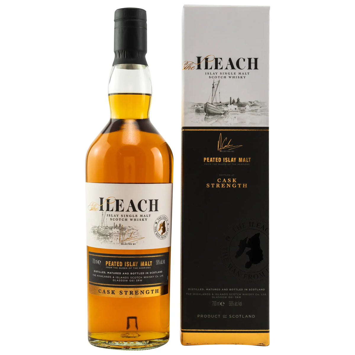 Ileach Cask Strength Peated Islay Single Malt Scotch Whisky