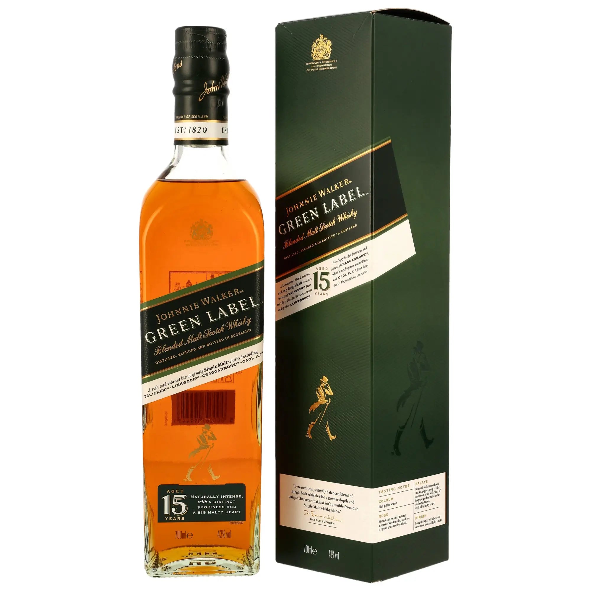 Johnnie Walker Green Label 15 Jahre Blended Malt Scotch Whisky