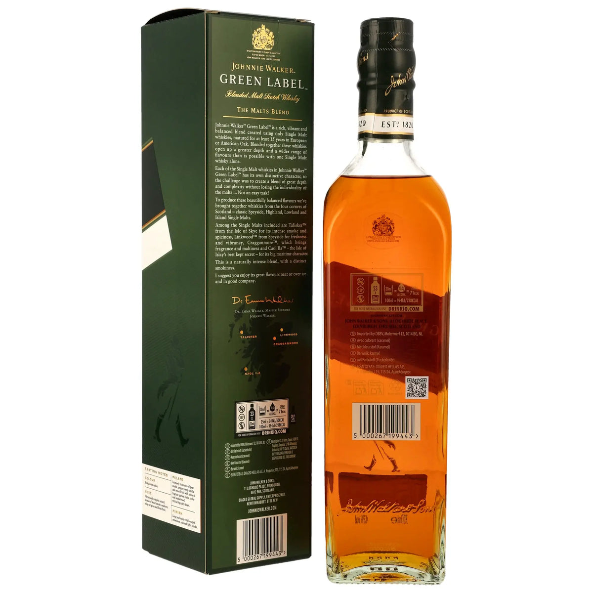 Johnnie Walker Green Label 15 Jahre Blended Malt Scotch Whisky