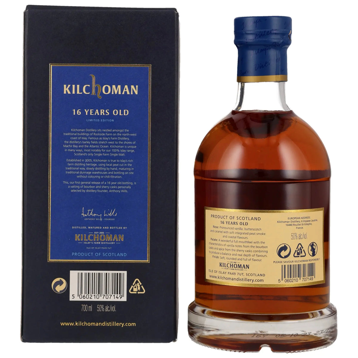 Kilchoman 16 Jahre Islay Single Malt Scotch Whisky
